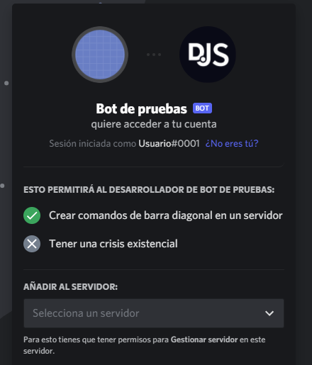 Página de autorización