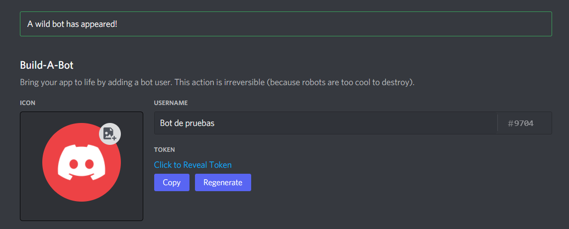 Aplicación de bot